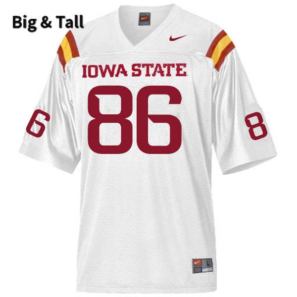 Iowa State Cyclones Men's #86 Jacob Hillmann Nike NCAA Authentic White Big & Tall College Stitched Football Jersey GB42T48XD